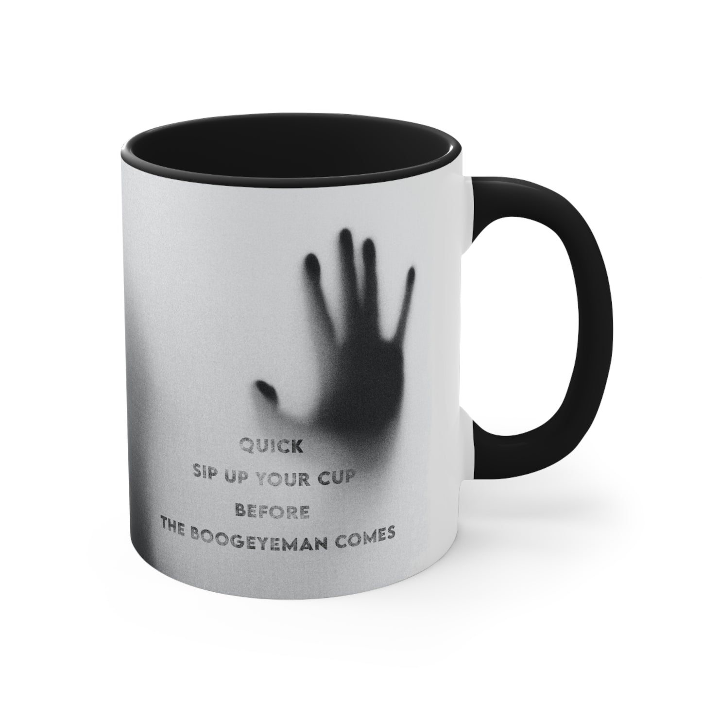 Halloween "Boogeyman" Black Accent Ceramic Mug, 11oz