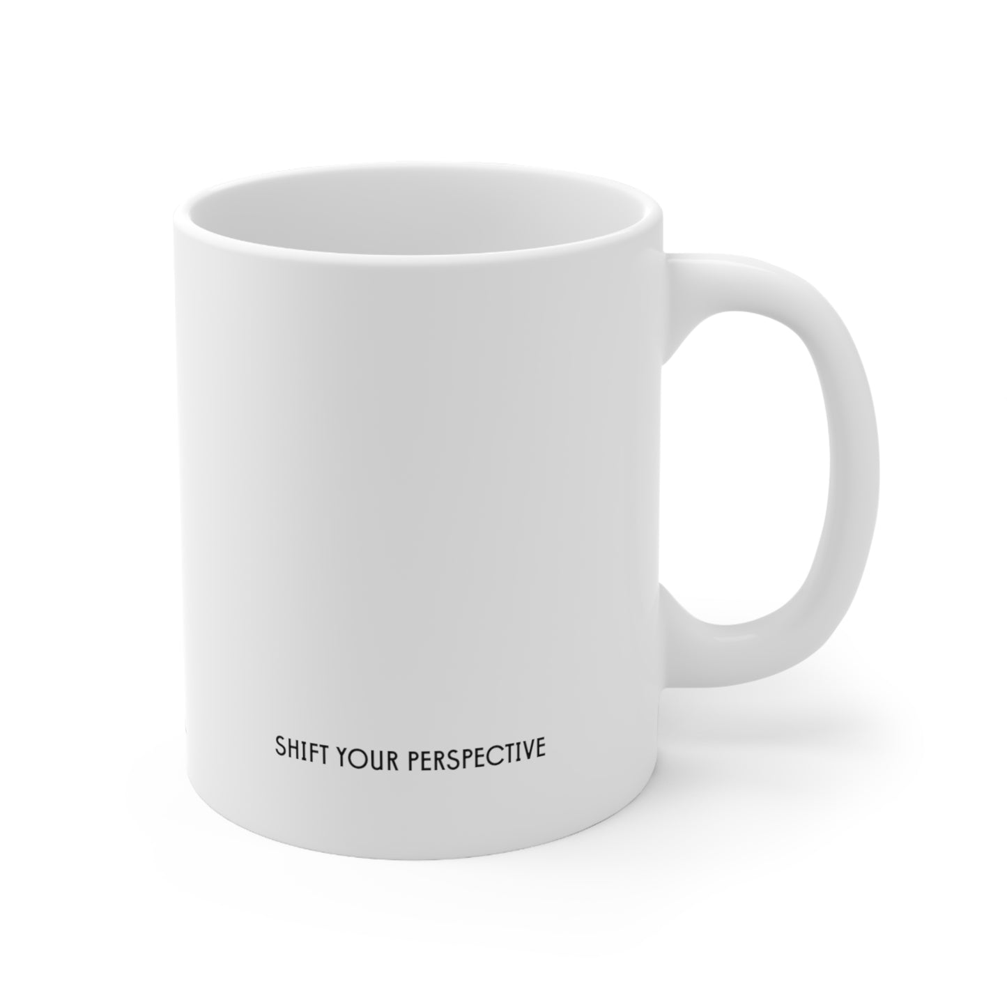 Self-Care "Shift your perspective" White Ceramic Mug, 11oz