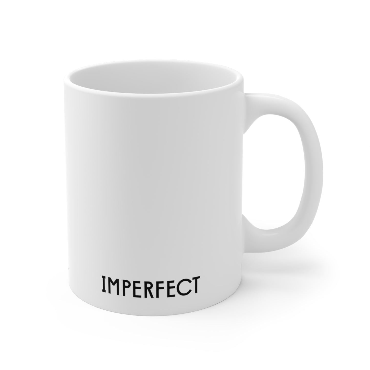 Self-Care "Free to be imperfect" White Ceramic Mug, 11oz