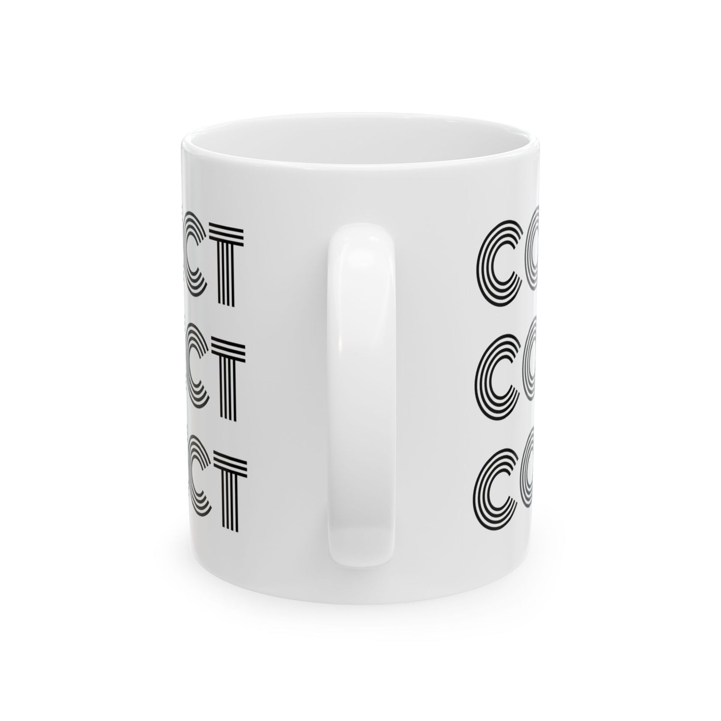 MugMood "Come Correct" Text White Ceramic Mug, 11oz