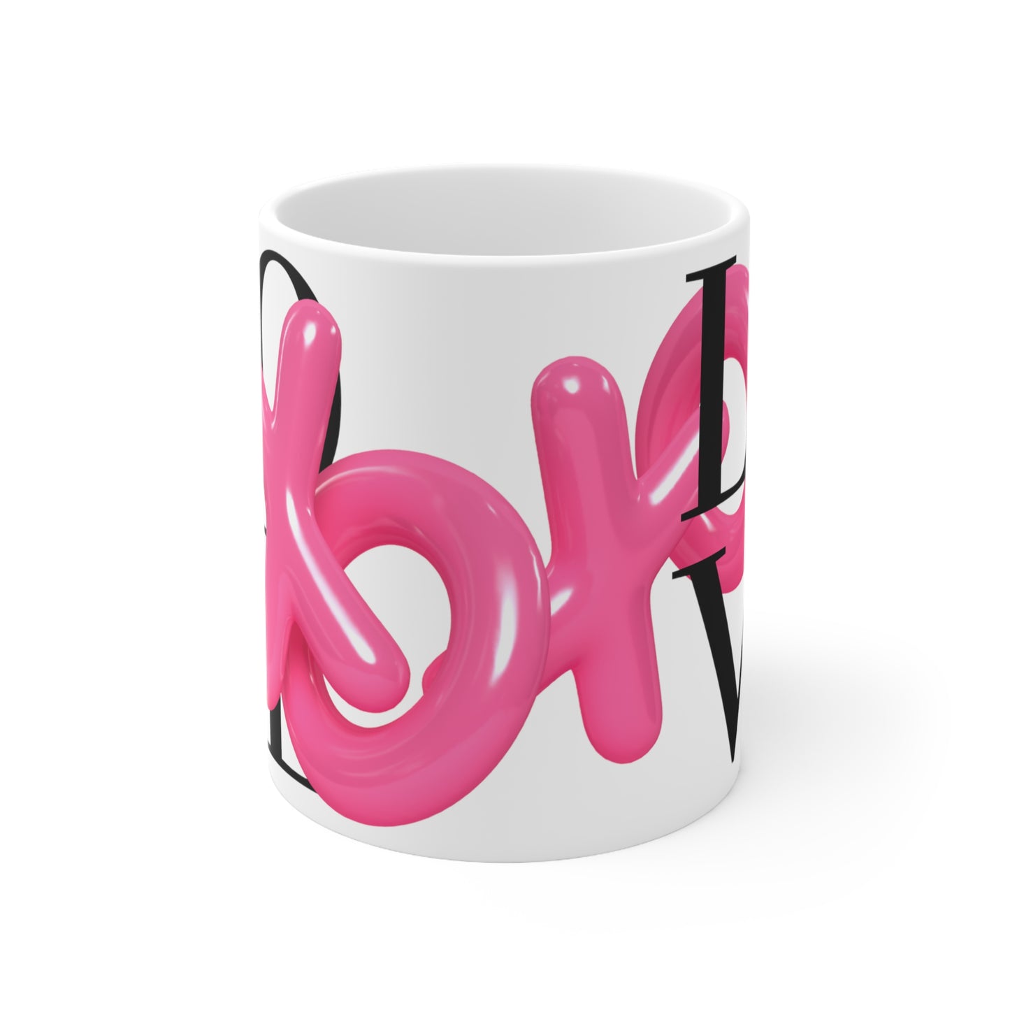 "Love XOXO" White Ceramic Mug, 11oz