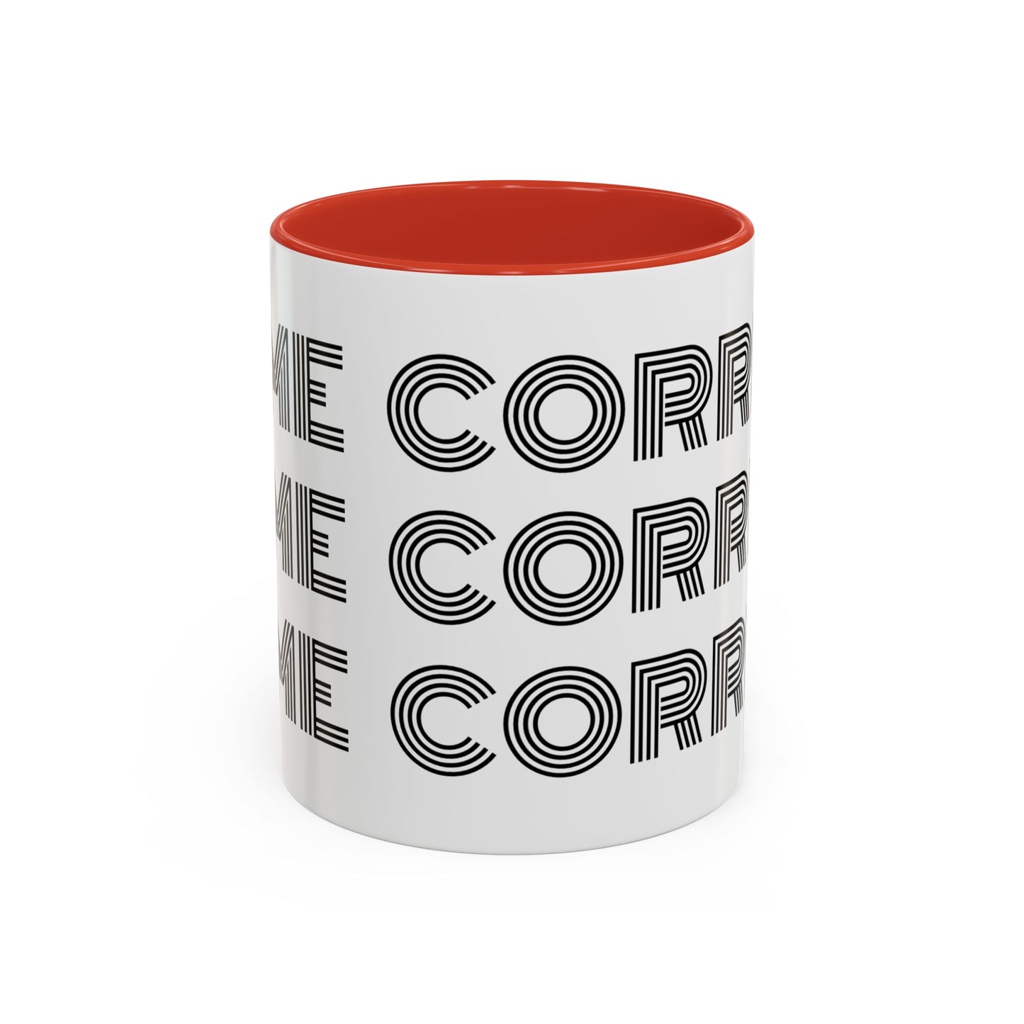 MugMood "Come Correct" Red or Black Accent Ceramic Mug, 11oz, 15oz