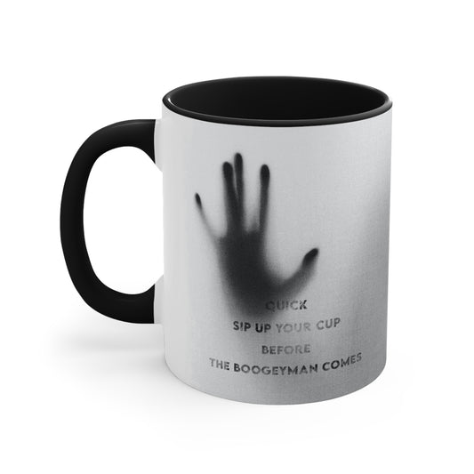 Halloween "Boogeyman" Black Accent Ceramic Mug, 11oz