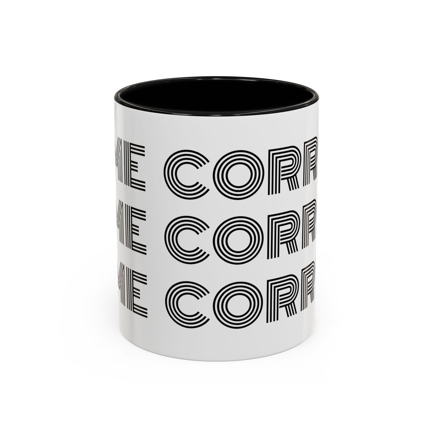 MugMood "Come Correct" Red or Black Accent Ceramic Mug, 11oz, 15oz
