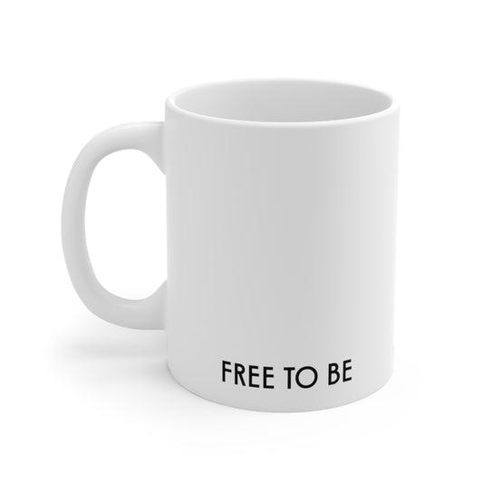 Self-Care "Free to be imperfect" White Ceramic Mug, 11oz