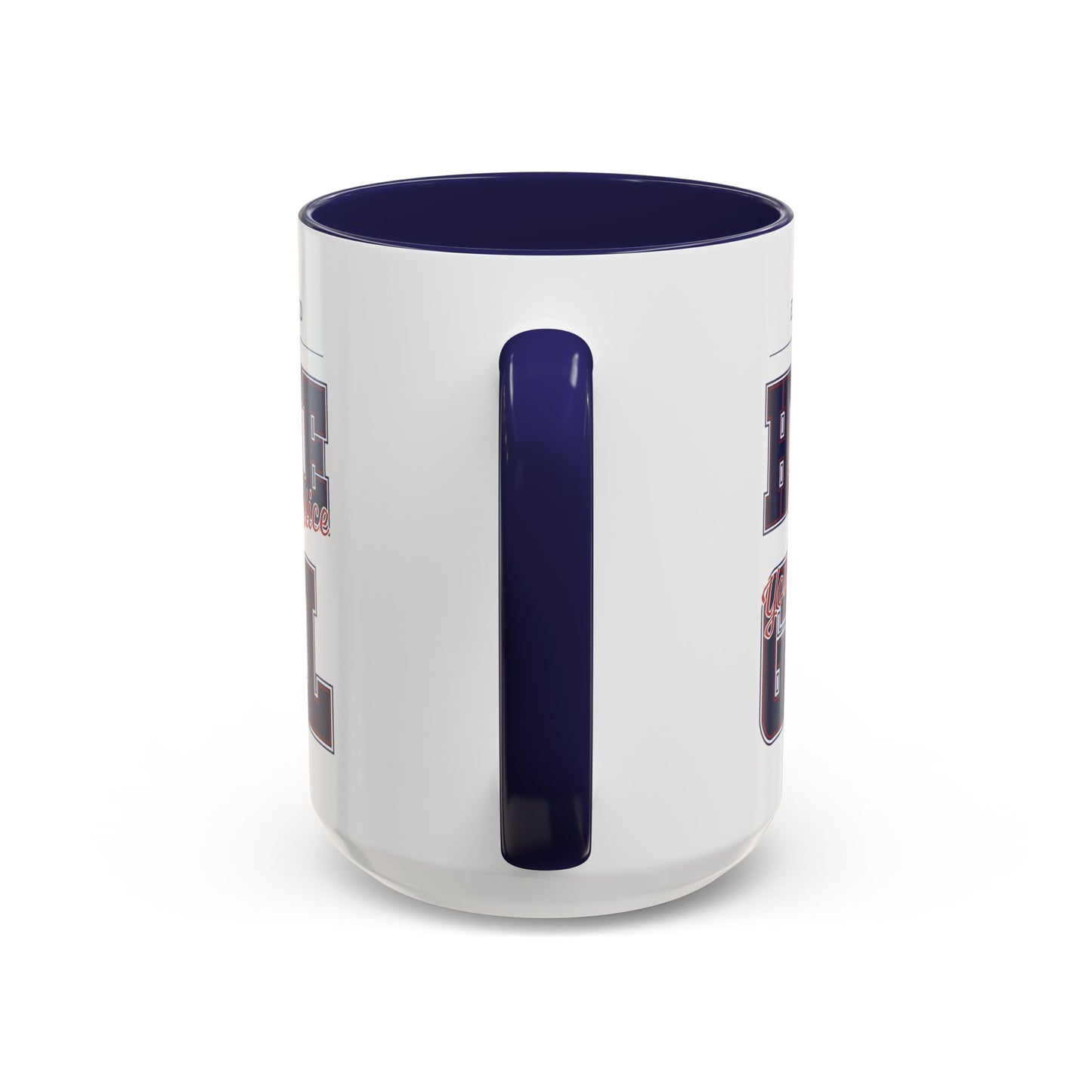MugMood "Established Homegirl, your homeslice" Red or Blue Accent Ceramic Mug, 11oz, 15oz