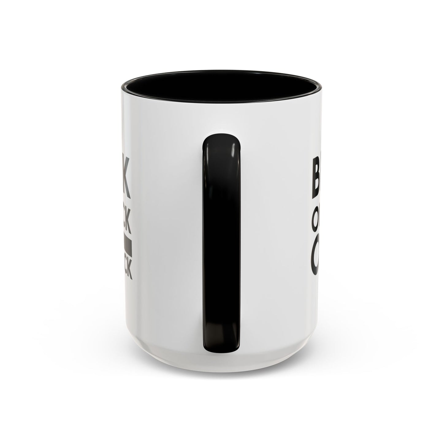 MugMood "Black on black on black" Black Accent Ceramic Mug, 11oz, 15oz