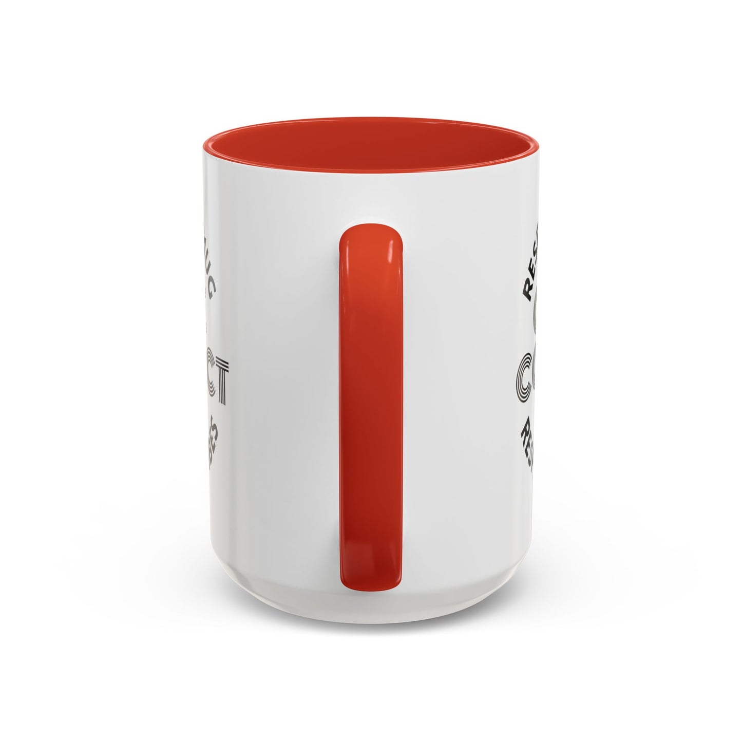 MugMood "Respect the Mug, Respect the Vibes, Come Correct" Red or Black Accent Ceramic Mug, 11oz, 15oz