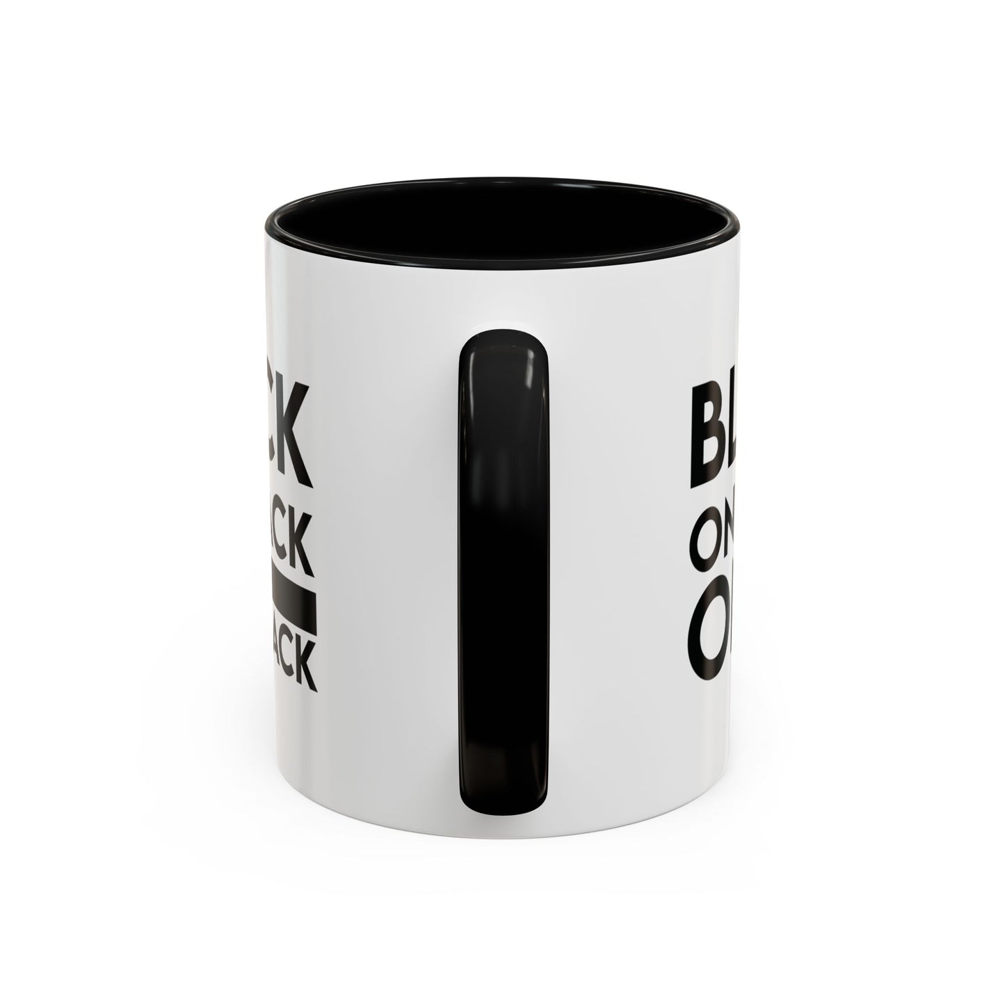 MugMood "Black on black on black" Black Accent Ceramic Mug, 11oz, 15oz